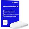 Duravit Sedile Univavo, sedile wc universale ovale, Sedile della toilette con doppio meccanismo a chiusura rallentata, tavoletta wc Sgancio rapido per una facile installazione, prodotto in UE, Bianco