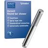 Duravit Universal Doccia a mano, Doccetta stick con getto Rain, Manopola doccia quadrata, Doccetta con ugelli in silicone facili da pulire, nero opaco