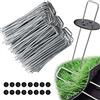 Ediesi, Picchetti Giardino, Telo Pacciamatura, 100 Unità + 16 Rondelle, 150x30x3mm, Da Campeggio, Tenda, in Acciaio, Erba Artificiale, Fissaggio per Campeggio (100)