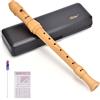 Eastar Flauto Dolce Soprano Barocco in Legno di Acero, 3 Pezzi con Custodia Rigida e Kit Pulizia, per Adulti e Bambini, ERS-31BM