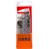Fischer Set 5 Punte Trapano D-S PMN, Diametro 4-5-6-8-10 mm, Punte al Carburo, Attacco Cilindrico, per Muro Pieno e Mattoni Forati, 543025