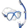 Mares Combo La Costa Dry - Kit Maschera Tuba Adulto, Vetro Temperato, Tuba 100% Dry Top, Valvola di Spurgo