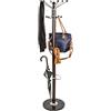 BAKAJI Attaccapanni Appendiabiti di Design a Piantana da Terra in Metallo con 16 Ganci Appendi Abiti Base in Marmo Dimensione 38 x 38 x 180 cm (Marrone)