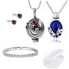 PPX 5 Pezzi Collane, Orecchini e Bracciale di Diari di Vampiri - Collana Katherine per Escursioni Diurne - la Catena Della Collana di Vena può Aprire L'argento - con Scatola
