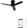 CREATE / WINDCALM S/Ventilatore da soffitto ABS nero con Wifi e telecomando / 40W, Silenzioso, Ø112 cm, 6 velocità, temporizzatore, funzione estate-inverno