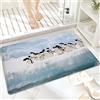 ANNKOOT Tappeto da Bagno in Microfibra, Tappetino da Bagno Antiscivolo,Pinguino,Morbido, Facile da Pulire, Molto Assorbente per Bagno, Camera da letto, Interni 60x100 cm