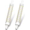 LedWekei Set 2 lampadine LED R7S 118mm 15W 80 chip 2835SMD, equivalenti a 150W alogena, lineari doppio attacco, per lunga distanza e paesaggio, bianco caldo 2700K