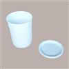 Lucgel Carapina Sorbettiera per Gelato Cilindrica 6 Lt Plastica Bianca + Coperchio - 22 pezzi -