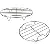 Wkldjf 2 griglie rotonde da 17,8 cm per friggitrici ad aria compressa in acciaio inox per cottura a vapore e tostatura