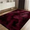 benuta Basic Tappeto salotto Furry - Bordeaux 200x290 cm - Soffice salotto - Retro antiscivolo - Lavabile - Compatibile con riscaldamento pavimento