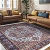 Mazovia Tappeto Soggiorno 80x150cm Marrone Rosso Vintage Tradizionale | Tappeto per Camera da Letto Ufficio Sala da Pranzo Ingresso Elegante Antiscivolo Lavabile in Lavatrice Facile da Pulire