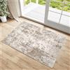 HUGEAR Tappeto Ingresso Interno 60x90cm Marrone Grigio Tappeti | Lavabile in Lavatrice, Antiscivolo, Astratto, Pelo Corto, Piccolo, Cucina, Ufficio, Interno