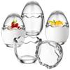 Alipis Stampi per Budino in Vetro 4 Pezzi 60ml Forma Guscio d'uovo | Contenitori per Dessert, Monopezzo Termoresistenti, Riutilizzabili e Facili da Pulire, per Mousse e Yogurt