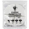 CAFEC Confezione assortita di filtri di carta per caffè, bianco, CUP 4 tipi T-92, T-90, T-83, Abaca+, 40 pezzi ciascuno, 160 filtri in totale | CFA4-40W-4P