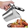 Vegena Brocca per salsa in acciaio inox termica, salsiera con coperchio isolamento termico, thermo 500ml, pentola a doppia parete, ideale per cena, ringraziamento, sugo, crema, crema pasticcera.