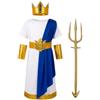 Lito Angels Children's Apparel Lito Angels Costume da Poseidone Bambino con Toga e Tridente, 12-13 anni
