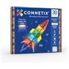 CONNETIX Piastrelle Magnetiche Light Up Rocket Pack, 30 Pezzi | Crea razzi luminosi, lampade notturne e costruzioni a tema spazio con piastrelle magnetiche e luce ricaricabile. 3+.