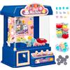 Arkyomi Mini Macchina per Artigli Grabber Caramelle Machine con 10 Bambole 10 Palline 20 Valuta di Gioco,elettrica luci e Suoni interattivi Claw Machine