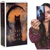 Generic Mazzo di tarocchi che raccontano la , 78 carte a tema gatto stregato | carte di divinazione inglese, per principianti ed esperti, d'arte mistica unica con disegni di gatti