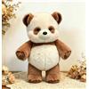 Starnearby Peluche che Corre, Peluche Mucca Highland 45 cm, Giocattolo di Peluche di Cinghiale Selvatico, Zampe Mobili, Adorabile Bambola Antistress, Bambola Animali per Uomini, Donne, Bambini (Panda marrone)