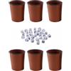 Ubric Set da 6 pezzi Flared Dice Cup Nubuk Foderato Silent 30 dadi per Craps Yahtzee