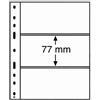 Leuchtturm 316307 Buste in plastica Optima con 3 Strisce Orizzontali, 202 x 252 mm, Senza plastificanti e acidi - Nero, Confezione da 10