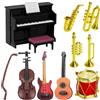 Auzlya Accessori in miniatura, 12 strumenti in miniatura, set per casa delle bambole in miniatura