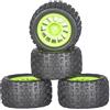 RcThjia 4 pneumatici Monster Truck 1/16 1/18 Scala 74mm Pre-incollati Schiuma Inserti Pneumatici per ARRMA Granito 1/18 Granito/Typhon, WLtoys A949, per MJX Hyper Go H16, High-Grip Ready-to-Run