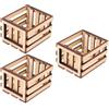 Kichvoe Set di 3 Cestini Portaoggetti in Miniatura, Forniture Decorative per Mini Case Delle Bambole, Casse Sintetiche Marrone Chiaro