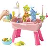 Generico Water Table Educational Beach Toys - Play Sink with Running Water | Sensory Watêr Activity Tables | Electric Watêr Play Table for 4-8 Years Old with Fishing Game Indoor Outdoor Toy