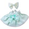 niannyyhouse Bambola di peluche da 10-15 cm, 20 cm, vestito, vestito, farcito Dressup, compatibile con bambola Labubu da 17 cm (verde, 10-15 cm)