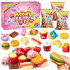 TinkerPlay 32 PCS Mochi Squishy Toys Set Mini Kawaii Squishies Anti Stress Relief Fidget Giocattoli Party Regali di Compleanno per Bambini Piccoli Doni per Bambine e Bambini，Cibo