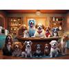 Bullglesup Puzzle per adulti 1000 pezzi, gruppo di cani, puzzle con poster lettera sul retro, pezzi unici si adattano bene senza polvere (69,8 x 49,8 cm)