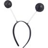 LOORGVEL 5 cerchietti per capelli con palline in schiuma nera, flessibile, taglia unica, copricapo decorativo per feste di carnevale e spettacoli sul palcoscenico