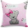 PinkZebra Cuscino per bambole fino a 45 cm, cuscino per bambole, dimensioni 20 x 20 cm, cuscino per carrozzina delle bambole, letto delle bambole, Öko-Tex, girello