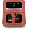Tognana Iridea,Friggitrice ad aria 8L, doppia resistenza, display digitale, timer, 80-200°C, finestra, 2000W, Rosso Mela