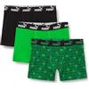 PUMA Boy's Elements Boxer, Black/Green, 134/140 (3er Pack)