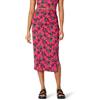 Amazon Essentials Gonna Midi in Jersey Opaco Arricciato (Top Venduto Separatamente), vestibilità Aderente Donna, Rosa Shocking Leafy Floral Motivo Piccolo, M