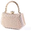 Zweig & Ewigkeit Clutch Donna Champagne - Borsa da sera con strass e manico - Elegante borsa per matrimonio, feste di laurea, festa