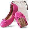 DREAM PAIRS Ballerine Pieghevoli Donna Eleganti | Suola PVC leggera, supporto arco, fodera morbida, slip-on per viaggi.