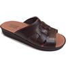 VALCONCA 732 Ciabatta da Uomo in Vera Pelle Fascia Classica col Marrone Made in Italy CARVI Relax