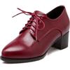 LarDorLin Appuntito Derby Tacco a Blocco Donna Cordoncino Scarpe da Ufficio