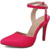 CuteFlats Sandali da donna con cinturino alla caviglia, con punta e tacchi a spillo, sexy, eleganti, per feste e balli