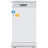 Midea SF 3.45NW PRO - Lavastoviglie da 45 cm, indipendente e da incasso, 9 coperti, lavastoviglie con Wi-Fi, 6 programmi, tempo di avvio 3/6/9h, 47 dB, bianco