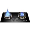 Generic Piano cottura a gas incorporato in vetro temperato a 2 fuochi | Piano cottura a gas a 2 fuochi, piano cottura da incasso in vetro temperato, superficie facile da pulire. Ideale per camper e