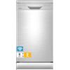 Midea SF 3.45N PRO - Lavastoviglie, autoportante e da incasso, 9 coperti, WLAN, 5 programmi di risciacquo, 47 dB, 3/6/9 h, pre-selezione del tempo di avviamento, acciaio INOX