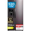 Midea KS-DDX 6.32 WT - Frigorifero/congelatore, altezza 178,8 cm, 254 kWh/anno/No Frost/Dual Inverter Compressor/con erogatore di acqua/ghiaccio 3 in 1 e serbatoio dell'acqua, Dark Inox