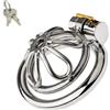 BDSMJOY Gabbia per Pene Castità Metal Piatta Gabbia per il Pene (40mm) | Sex Toy Uomo, Penis Bondage, Gabbia con Anelli, Sextoys per Uomini