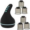 Medivon Eclipse - Set di coppette elettriche con calore, 6 coppette sottovuoto, massaggiatore sottovuoto contro la cellulite, set con 9 livelli di aspirazione, 9 livelli di calore fino a 55 °C e
