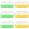 SLIAXINT 6 spugne da doccia per il corpo, spugna esfoliante, spugna massaggiante, spugna in luffa, esfoliante per il corpo, accessori da bagno, spugna per doccia quotidiana, cura della pelle, 14,5 x